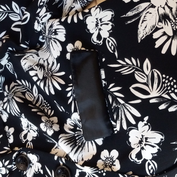 Jones Studio Separates Blazer Button Down Floral Print Sz 16 - Picture 9 of 15